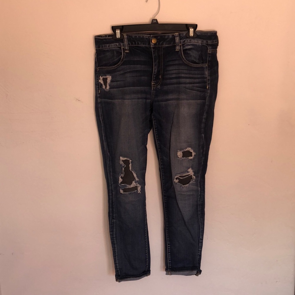 Distressed American Eagle Jeggings